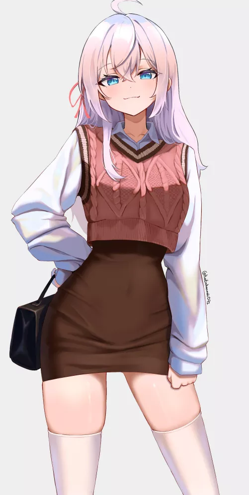 Alya Wearing Thigh-Highs  by Csxc