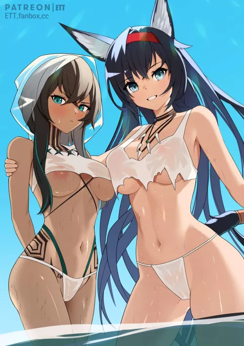 Blaze & Flint [Arknights] by MSB4Revy