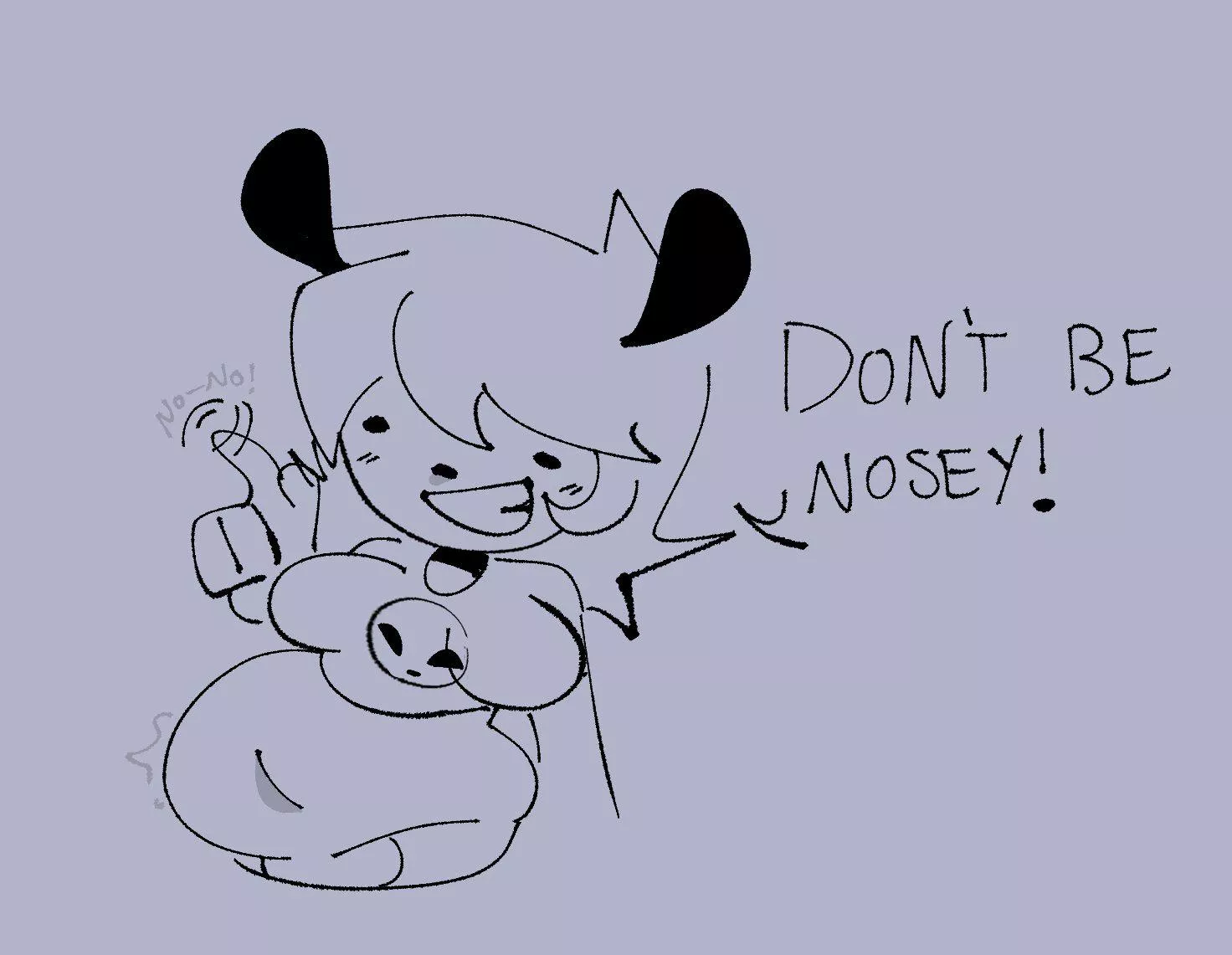 {Image} Don't be nosey! [Original character], [oral vore], [belly] posted by ClassicLopsided5233