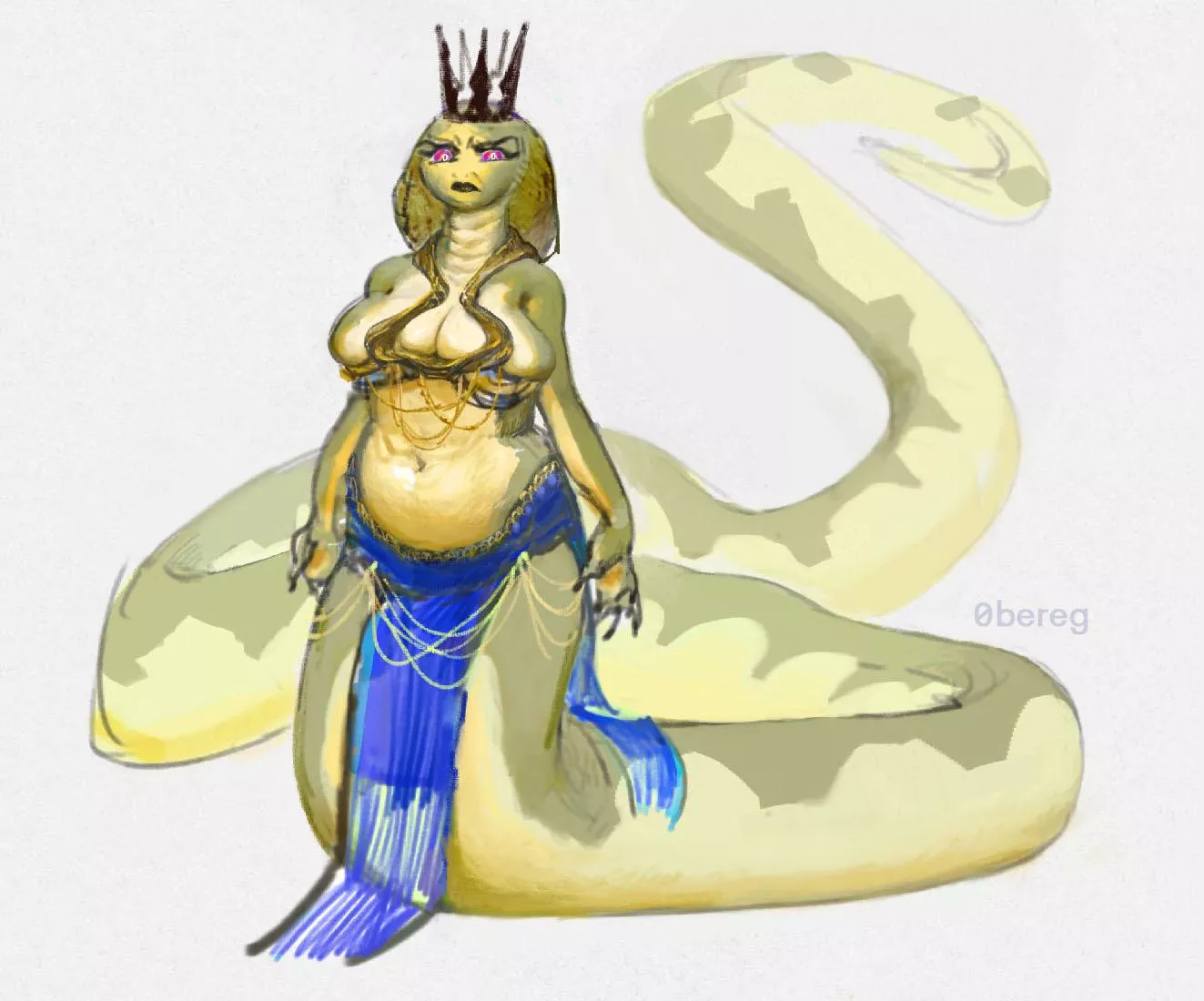 Lamia Queen Concept for Isekai VN (0bereg) posted by 0bereg