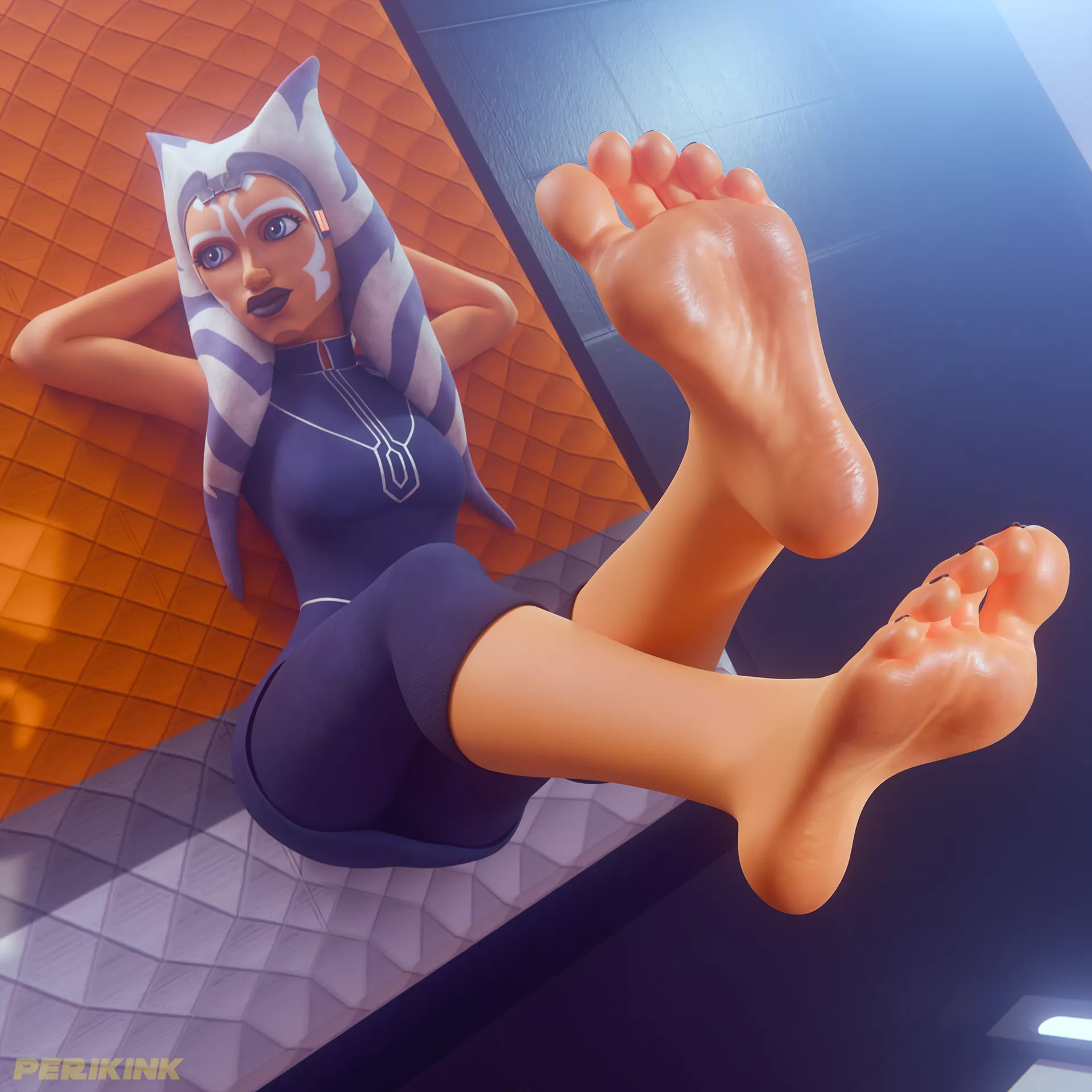 Ahsoka Stretching Her Feet [Clone Wars] (Perikink) posted by Perikink