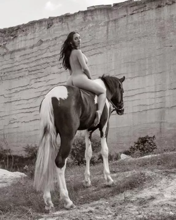 Gracefully bareback riding, showcasing confidence and a stunning sideboob posted by i_am_Luna_Hale