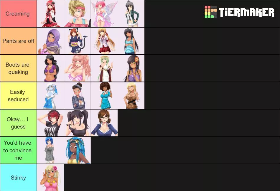 My tier list after 100 hours combined on both games. posted by Ashyketchup721