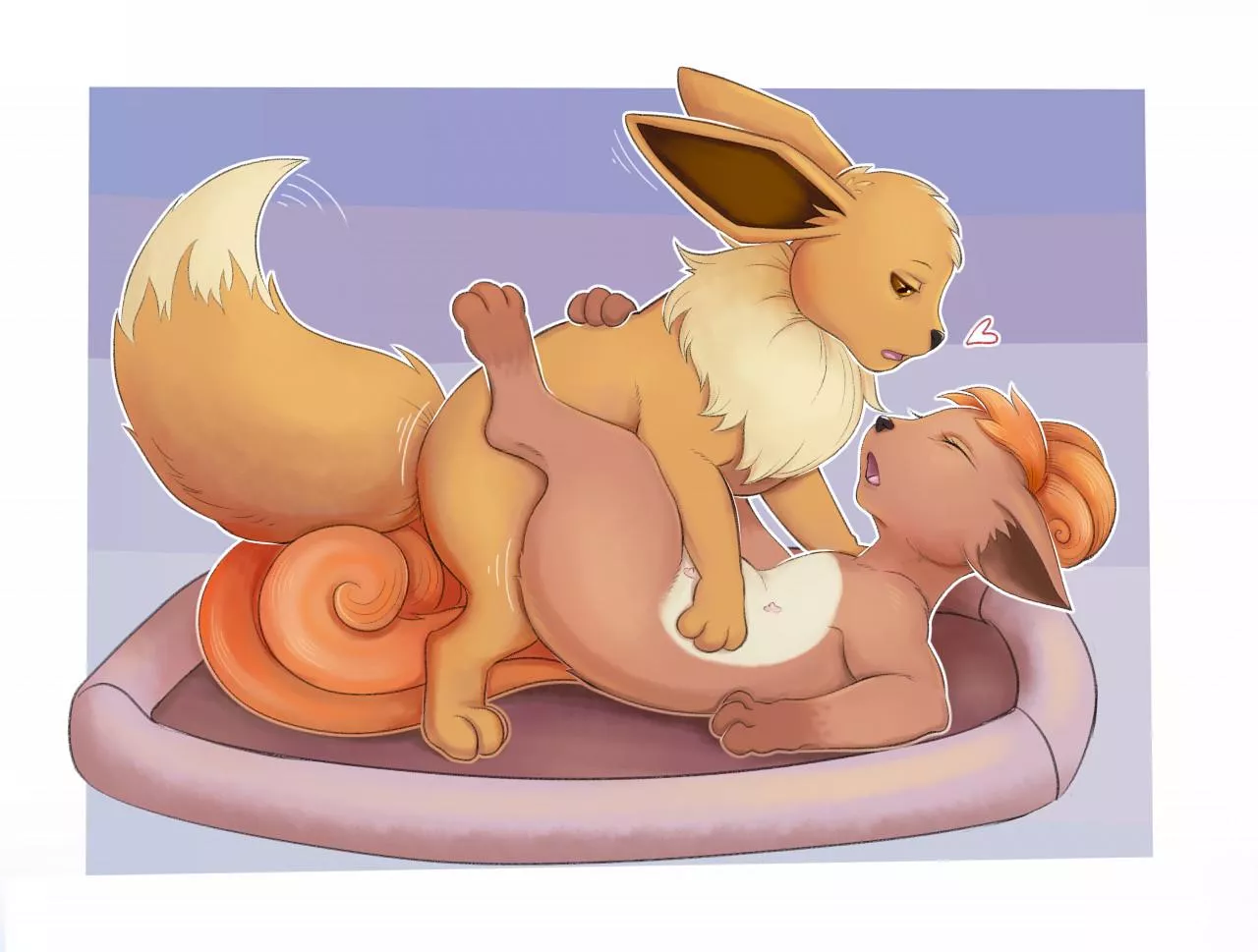 Eevee Vulpix Mating [MF] (harmaagriffin) posted by Snailcat8080