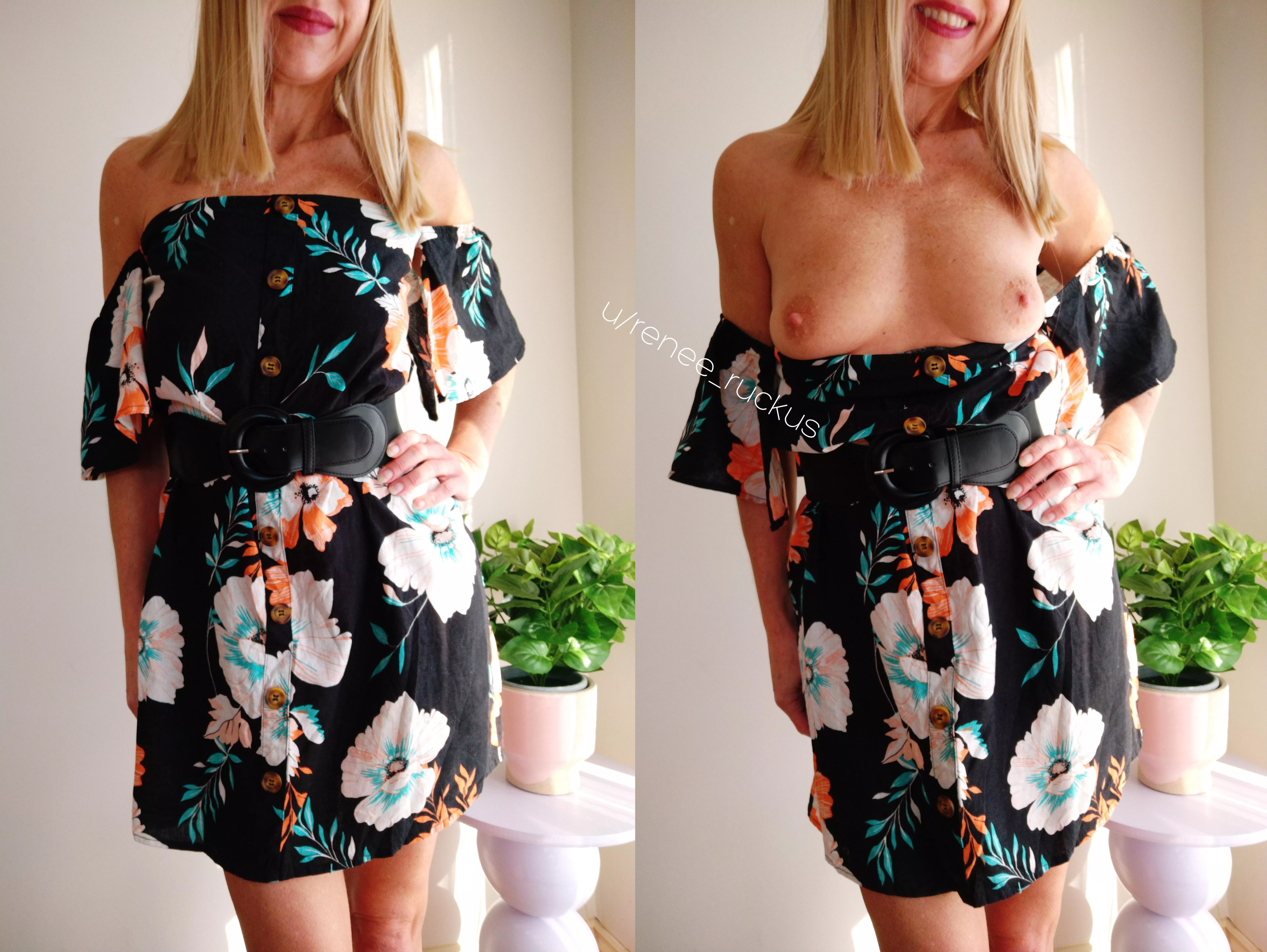 My birthday sundress went down nicely at lunch today... 49, oh boy... posted by renee_ruckus