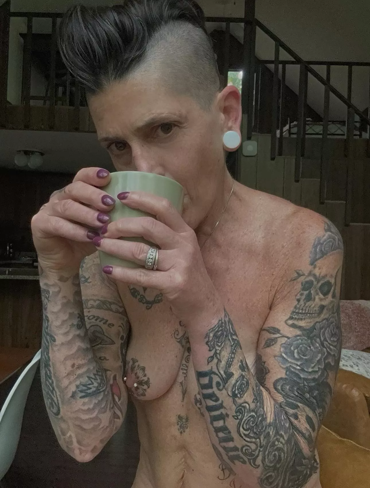 Starting my day the natural way. posted by PaintedWoman_