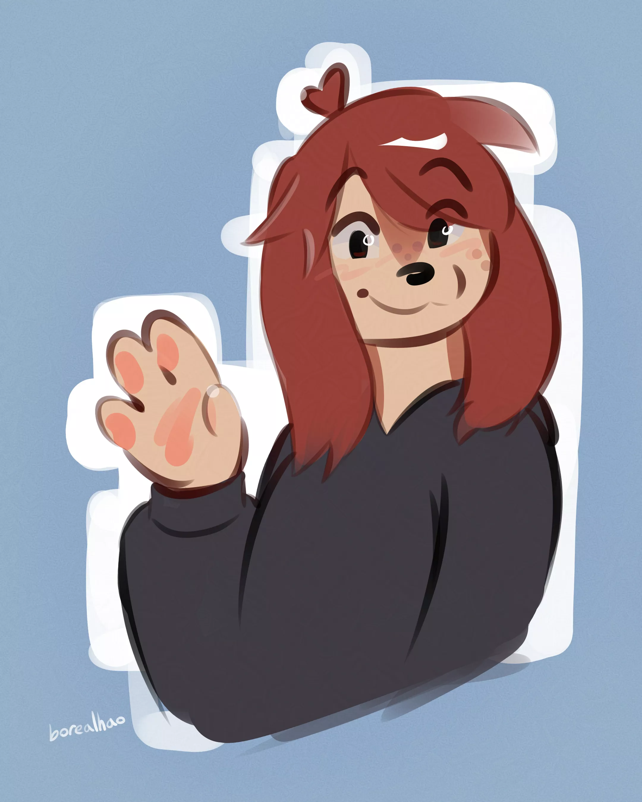 say hi back!!! posted by borealhao