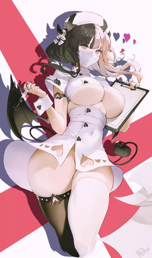 Sexy nurse in thighhighs  by xKillua666