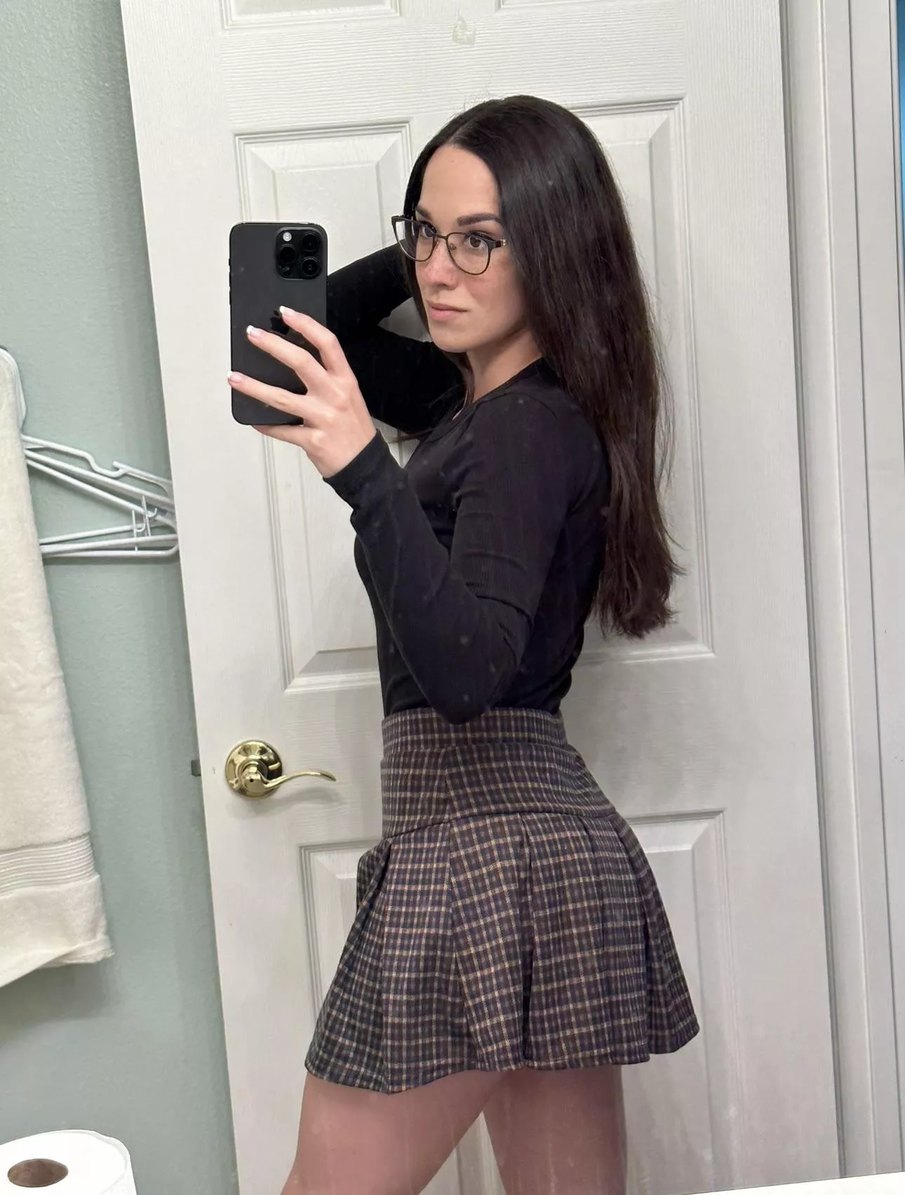 Skirts and glasses pair together well.  posted by AlanaAraya