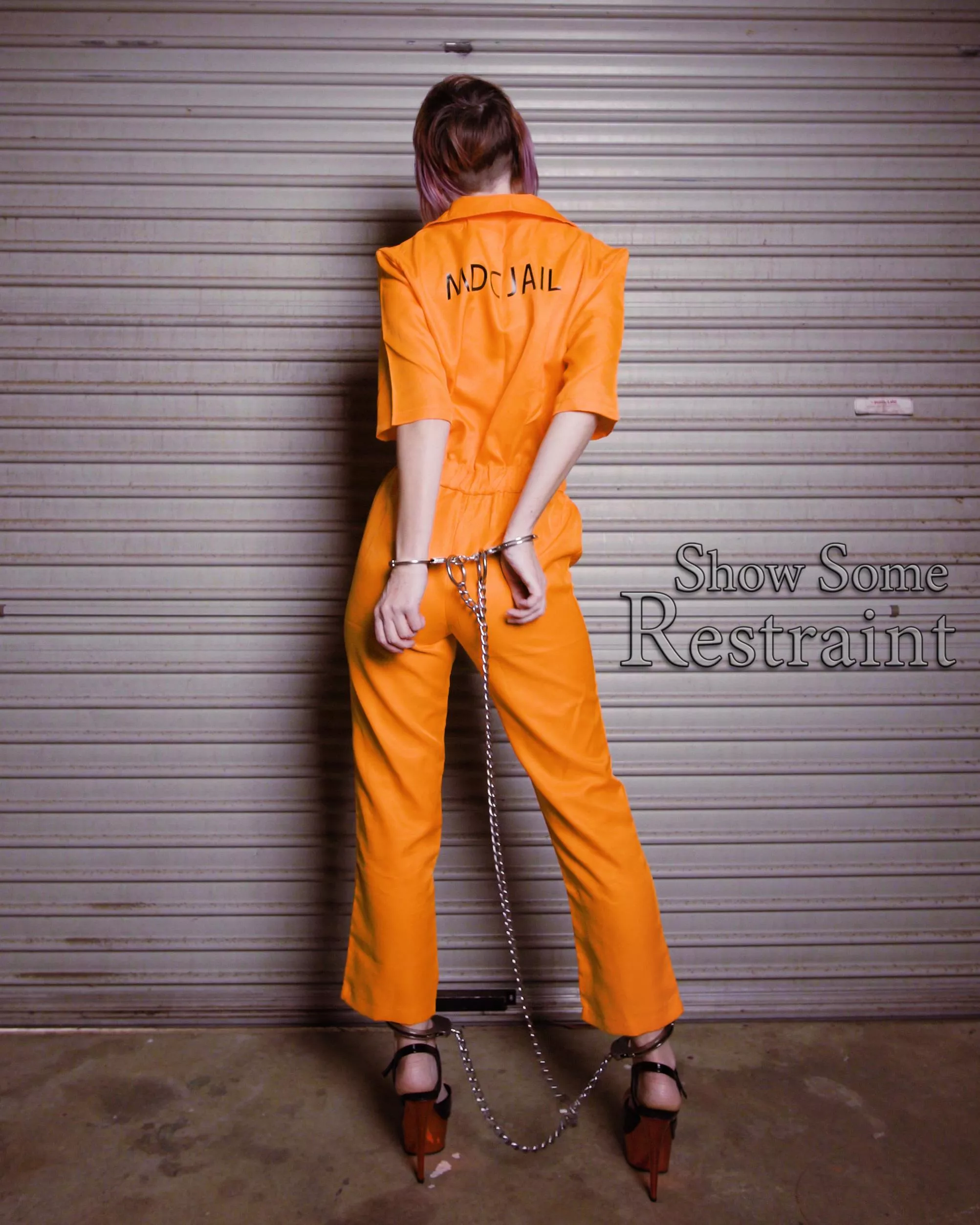 Foxxy securely cuffed, no escapes. posted by Show_Some_Restraint