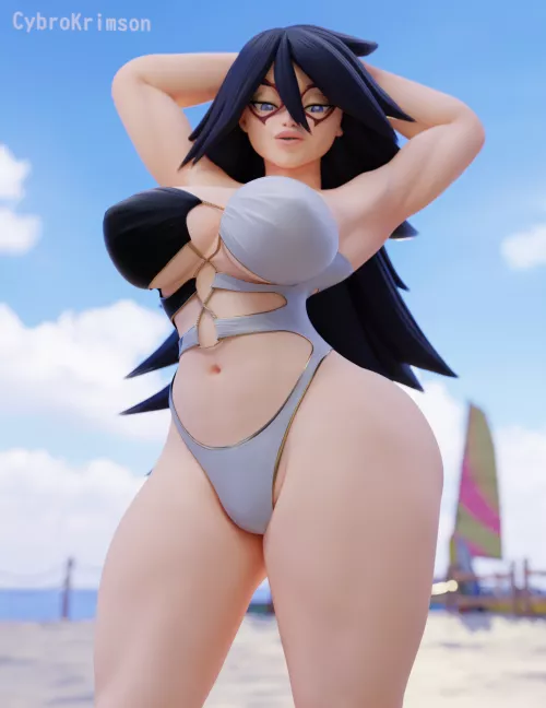 Hang out at the beach with Midnight. (CybroKrimson) by CybroKrimson