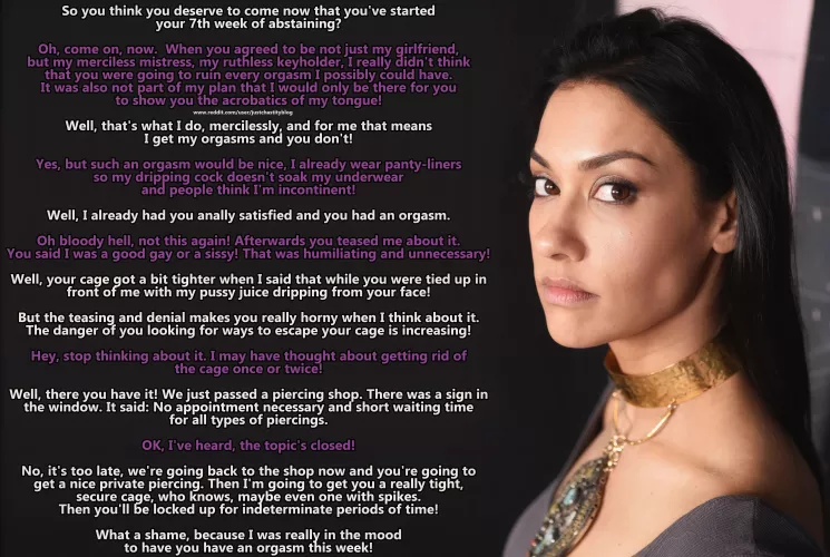 Maybe broaching the topic wasn't the best idea! by justchastityblog