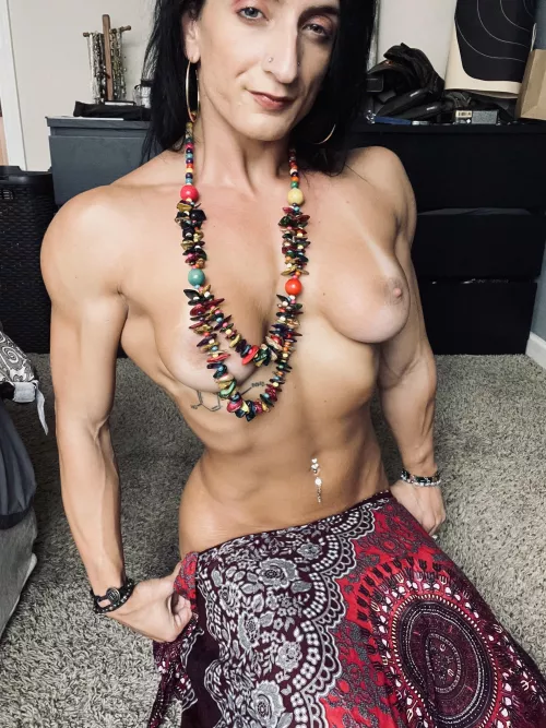 Obsessed with long skirts and no top 🥵 by pigtailsandwolfears