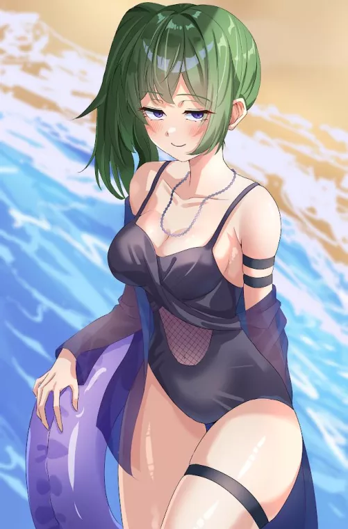 Ubel Blushing On The Beach  by Csxc