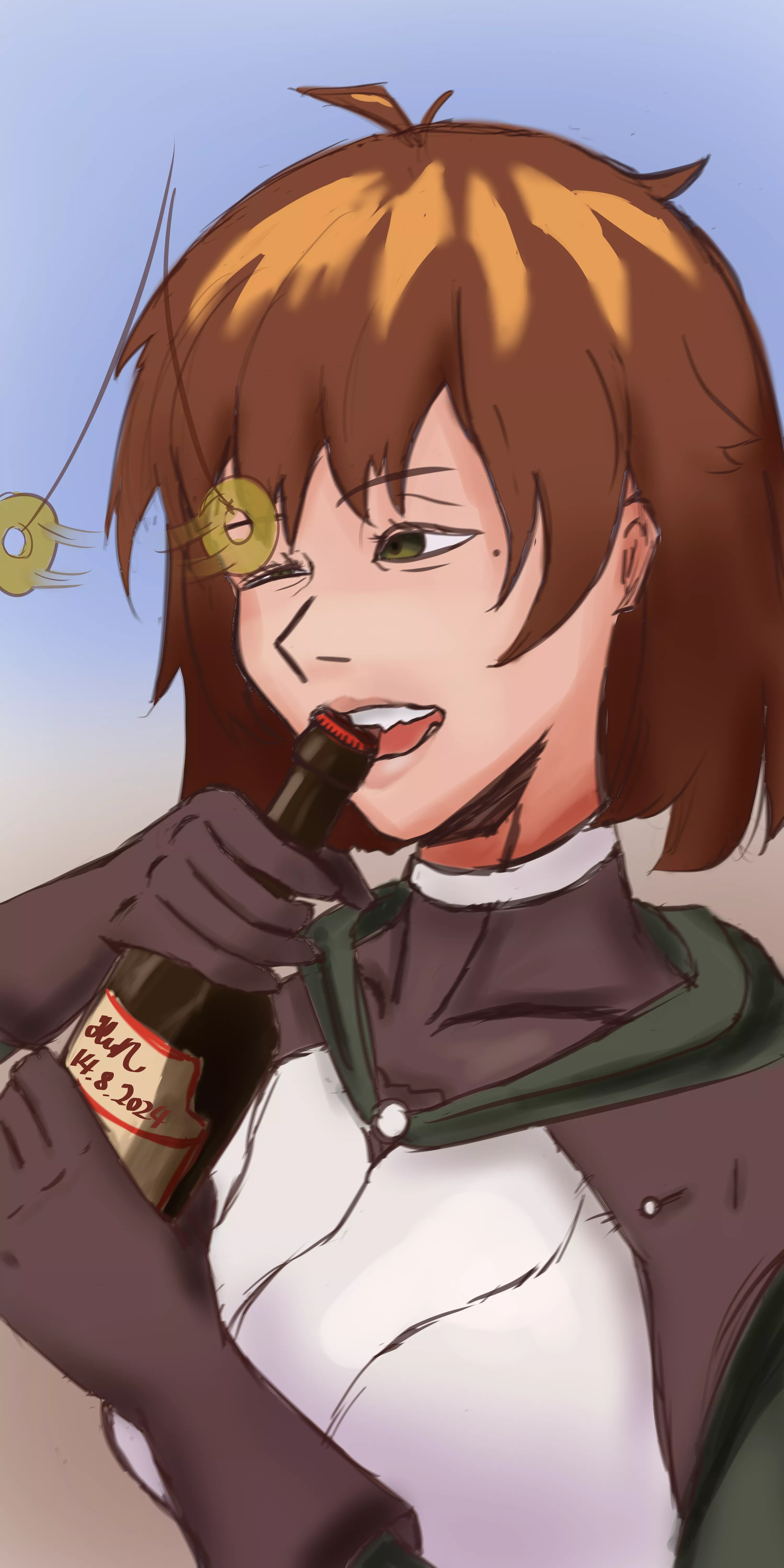 Move along, nothing to see here. just your favorite big sis opening a beer for her favorite lil sibling. (OC big sister by Gmun, drawn by HvN) posted by HVN23