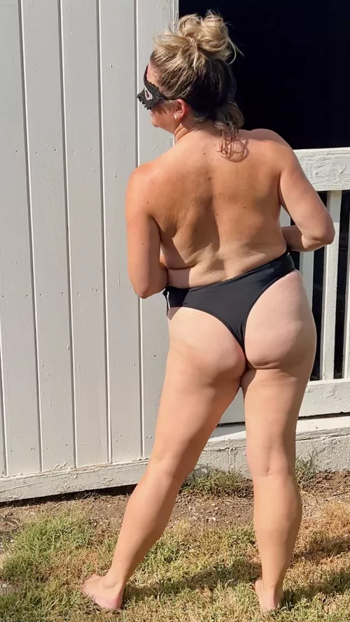 What is it you wanted to show me behind the barn? [F43] by ChubbyYogaMom