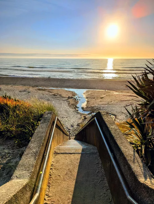 A little stairway to heaven in Lincoln City, Oregon by calysperawrites