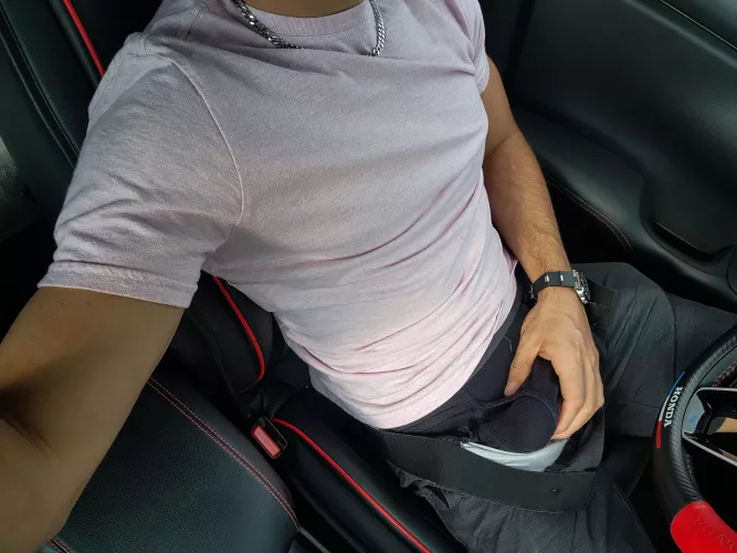 I can't resist when I get hard in my car. This video is fucking hot (25) by publicub