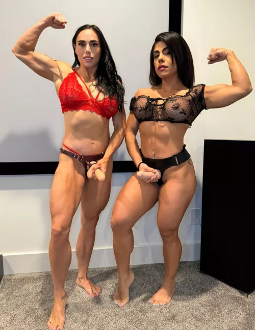 Ready to get spitroasted by two muscle mommies?  by vanessaarizonaxxx