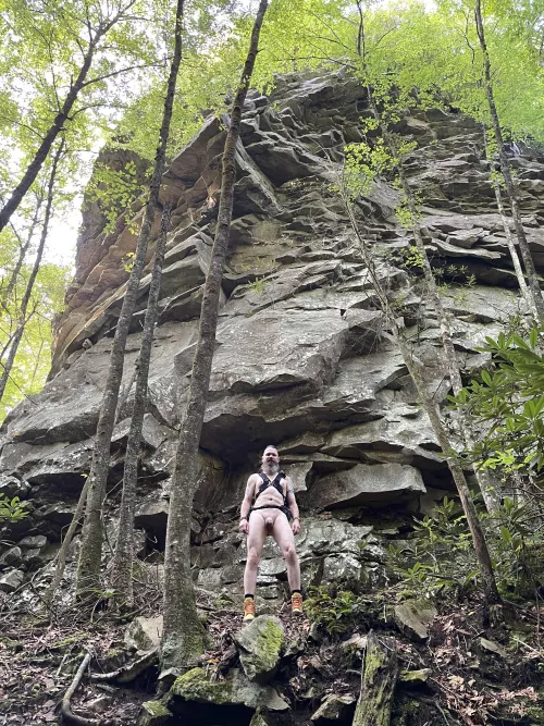 A bit of scrambling needed to get up there. by HnossRider