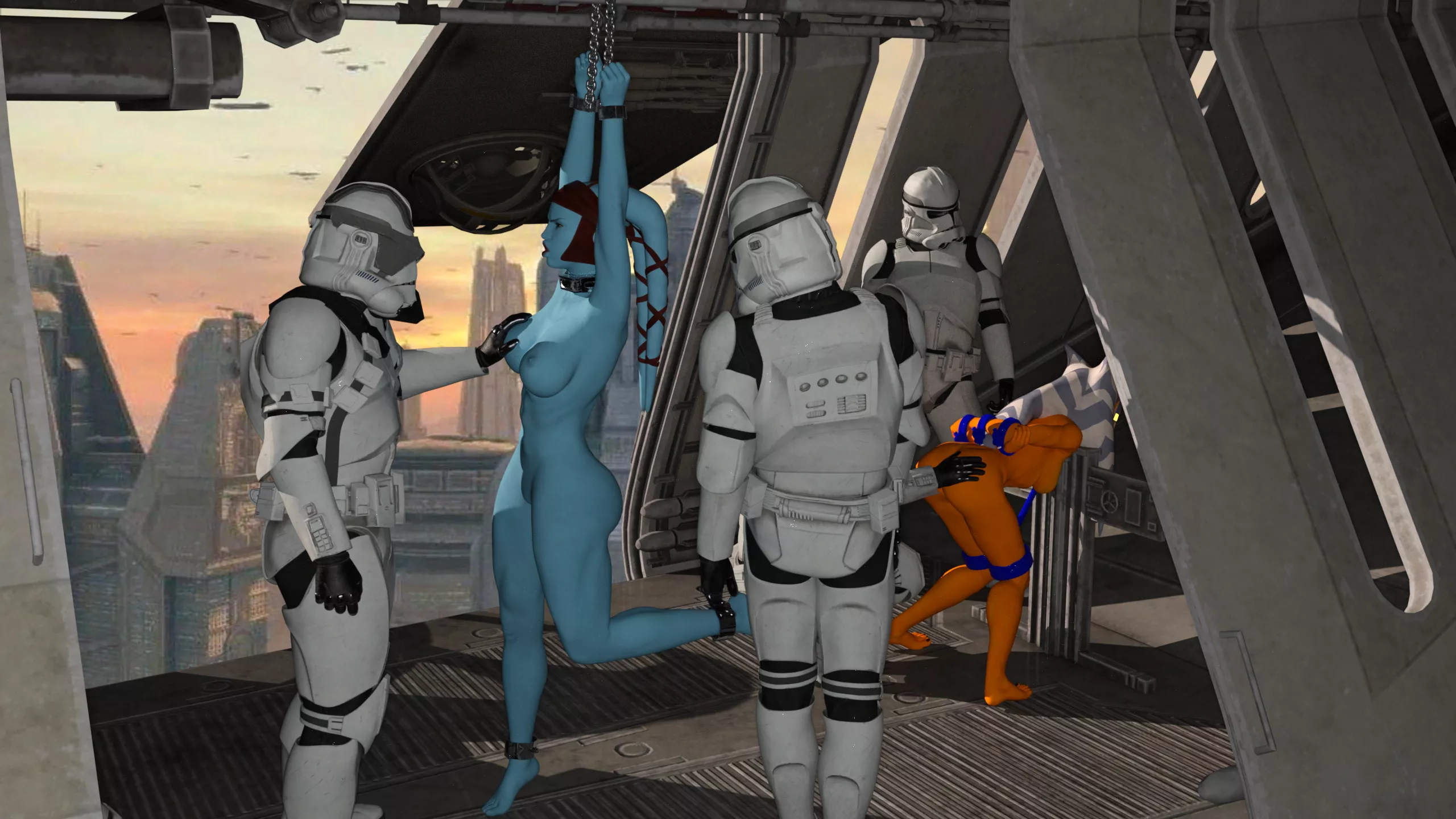 Aayla and Ahsoka, In Flight Entertainment - (Defaultusername) posted by Defaultusername92