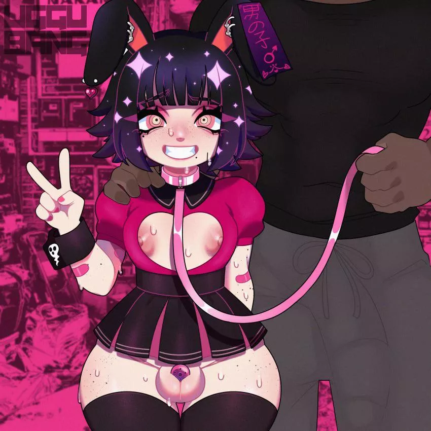 Being on a leash feels soo good :3 posted by FemboyPrincess_Neon