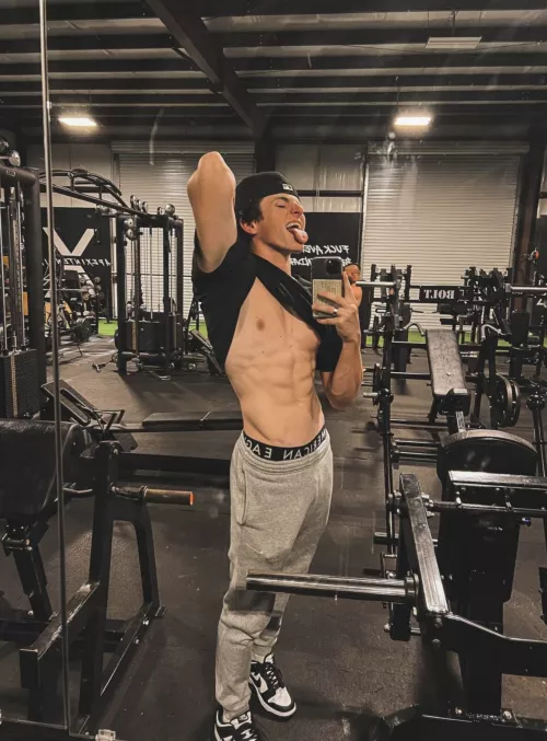 flexing my V, hope u like it by DylanFaron