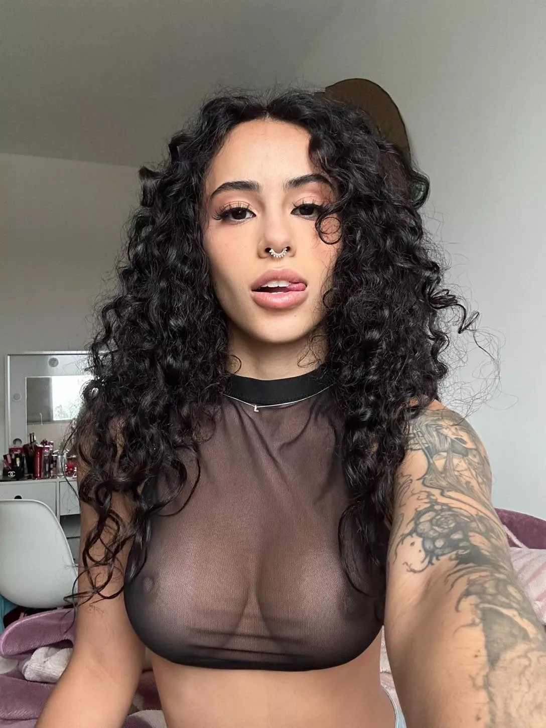 Love her curly hair  posted by aaMikhael