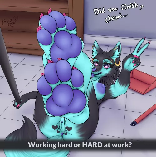 Working hard or HARD at work? [F] (Pavo Tyson) by Throwaway_413413