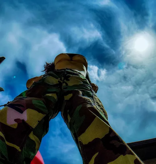 Looking up my shirt… by Poshybiker