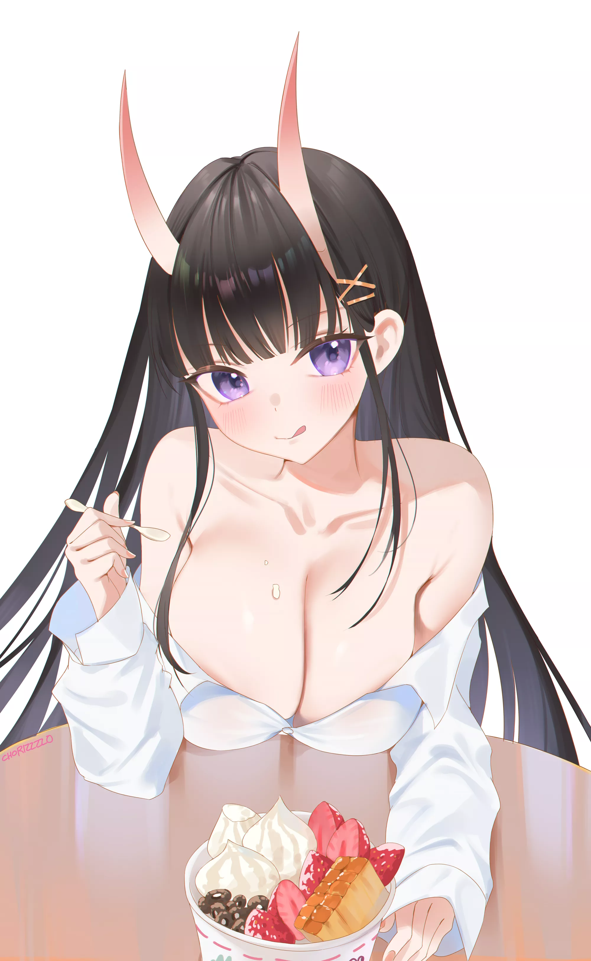 Noshiro eating ice cream  posted by marxsander2016