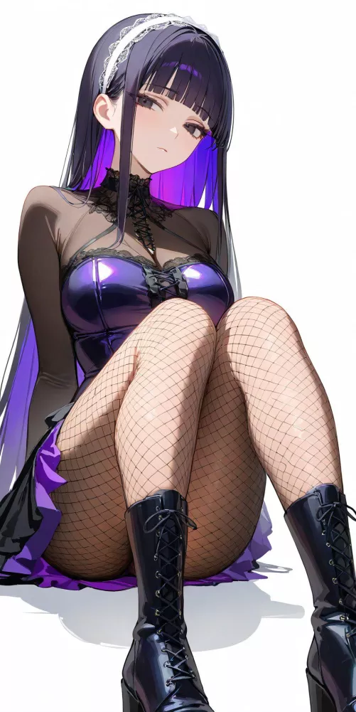 Purple Goth Girl by CheetahSperm18