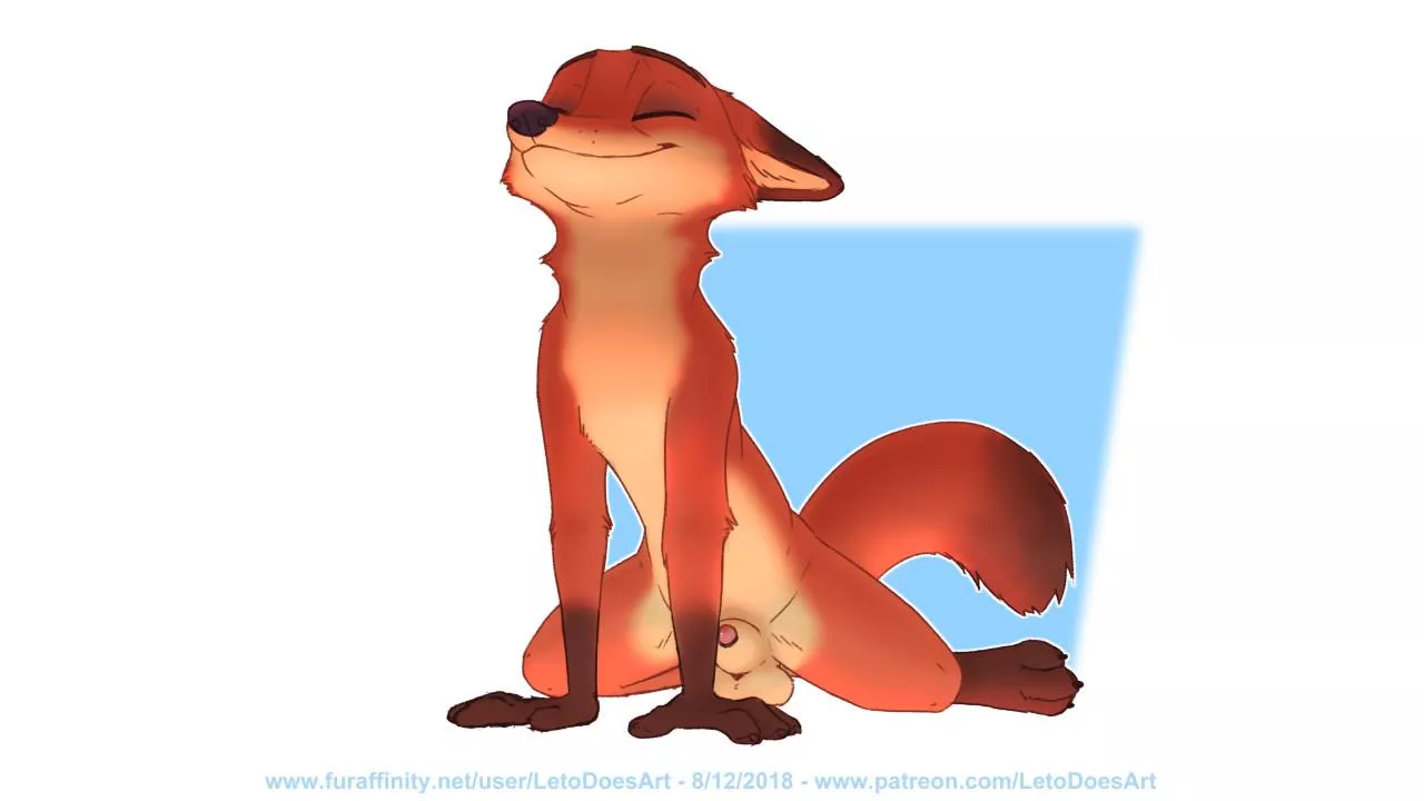 A happy fox (by LetoDoesArt) posted by extro_introverted