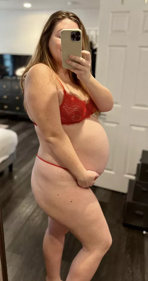 Feeling pretty in red. by hotwifepeachess