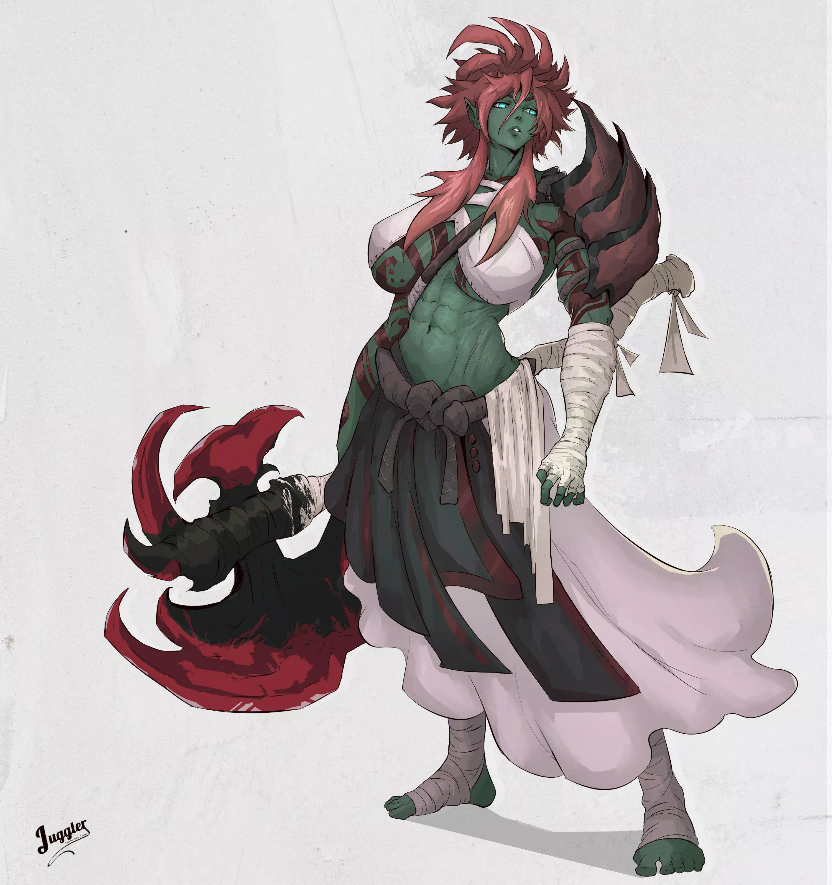 Female orc [@Sun_Juggler] posted by TheTMoneyMan