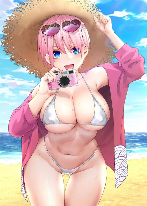 Ichika On The Beach With Her Camera (Quintessential Quintuplets) by Csxc
