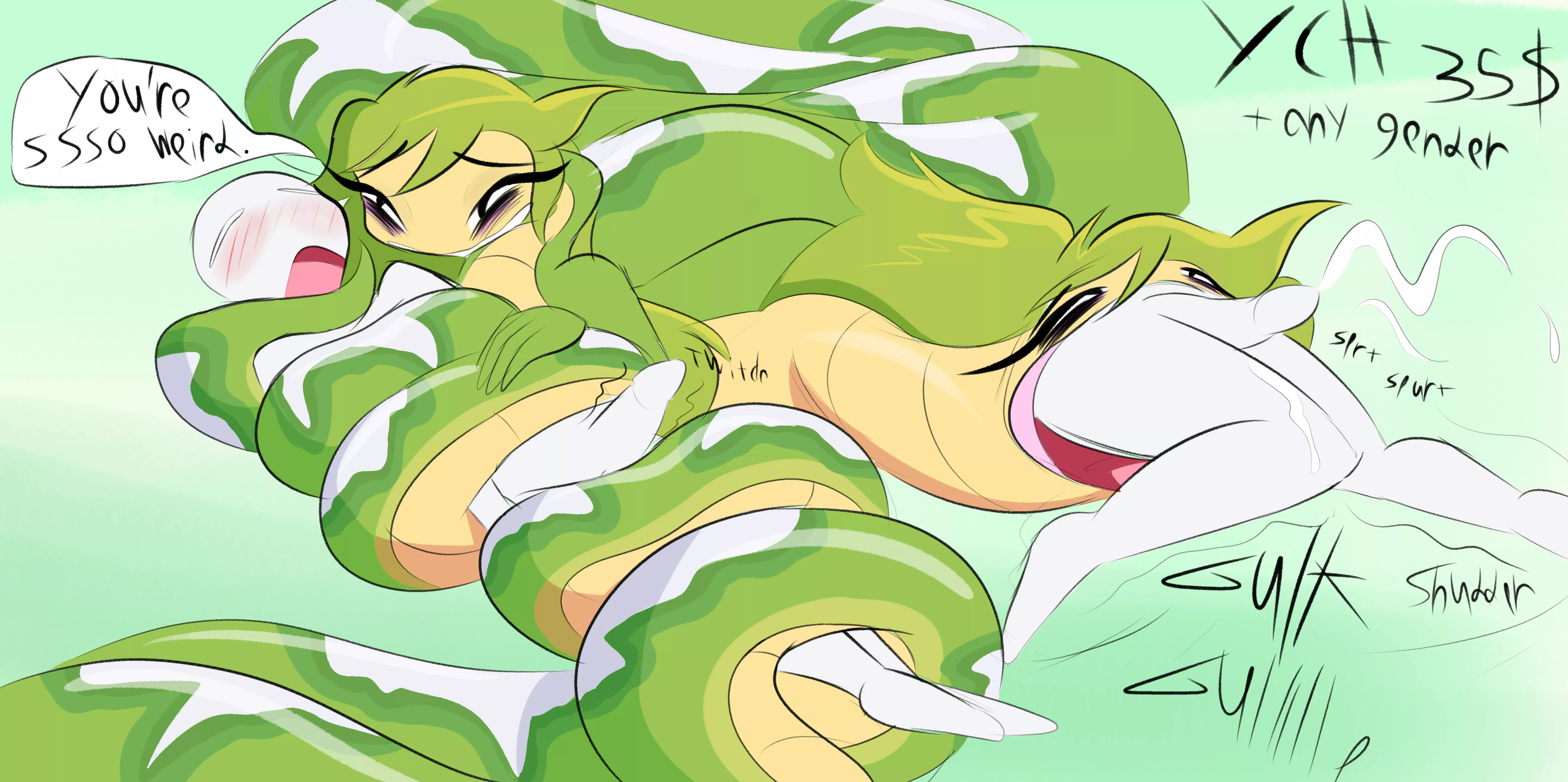 {Image} YCH with Boa! Cumming while being swallowed means you're terrified I think, DM or comment if you want to be in this really scary predicament 👻🐍(Art by JackMunchy) posted by JackMunchy