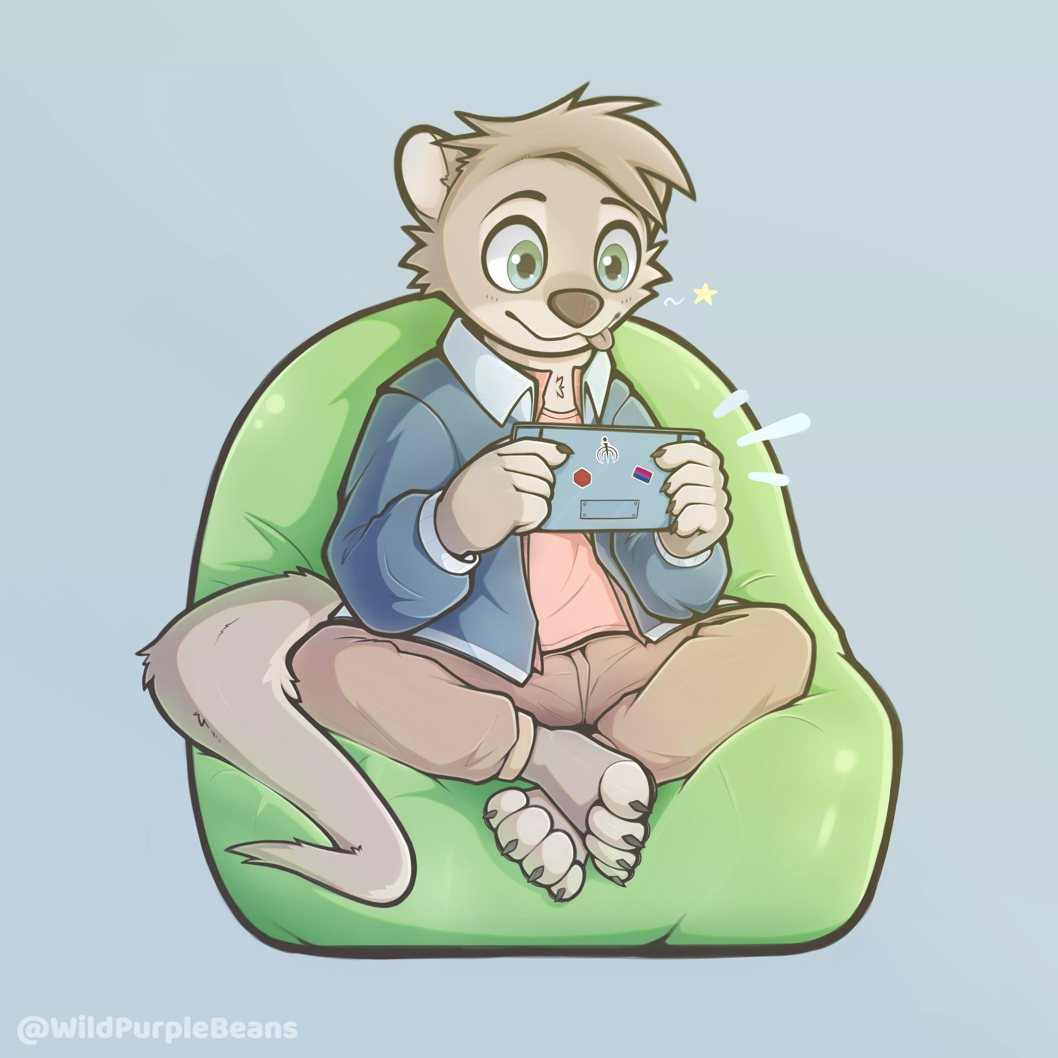My first ever commission (cute otter goober from u/ZentaWinds) posted by WildPurpleBeans