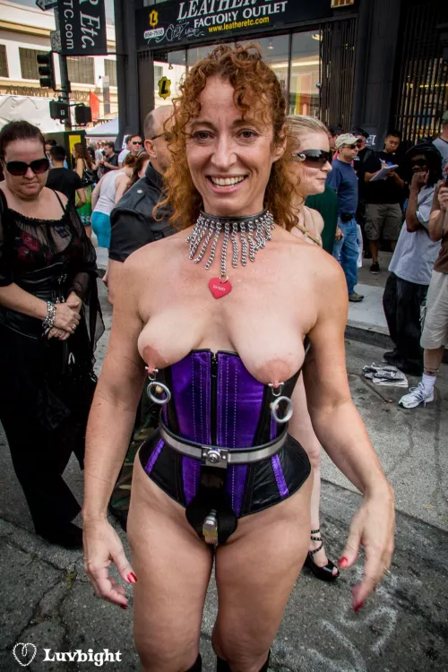 My what big nipple rings you have! (Dee Luvbight, Folsom Street Fair, 2009) by MickLuvbight