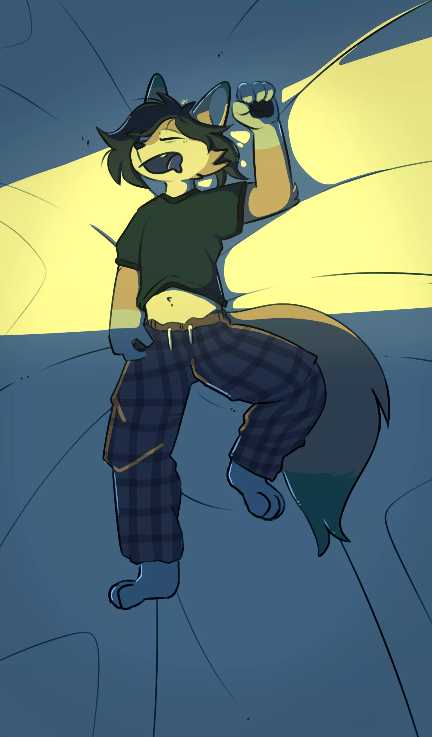 Sleep (Art by Me @Jax_Collie at twitter) posted by Frizzeldz