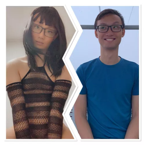 This was just a wig and make up…now add HRT to the mix 😍😍 by VanillaJacey