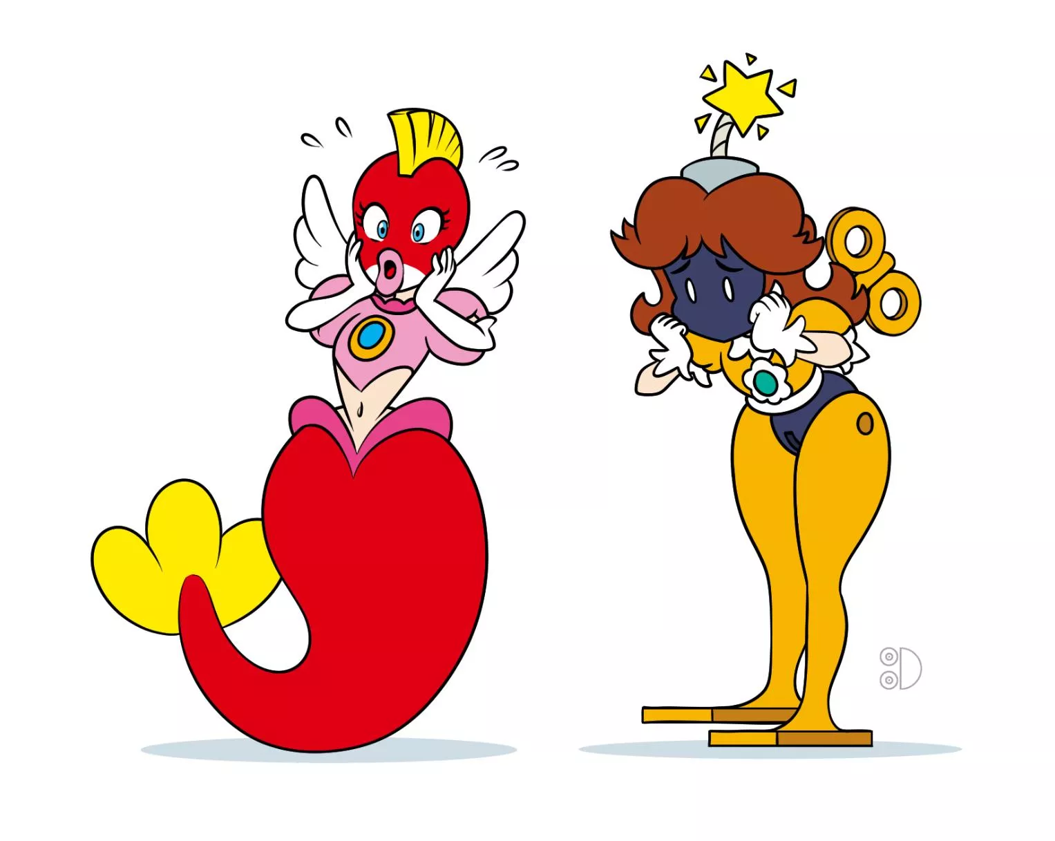 Peach and Daisy turning into Bowser minions (by Tittydispenser) posted by titty_dispenser