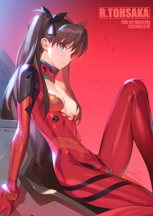 Rin Tohsaka, Second Children (Siino) [Fate & Evangelion crossover] by cumqueen997