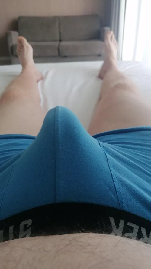 (44) being bulgy in my hotel room while browsing reddir by Rdr838a