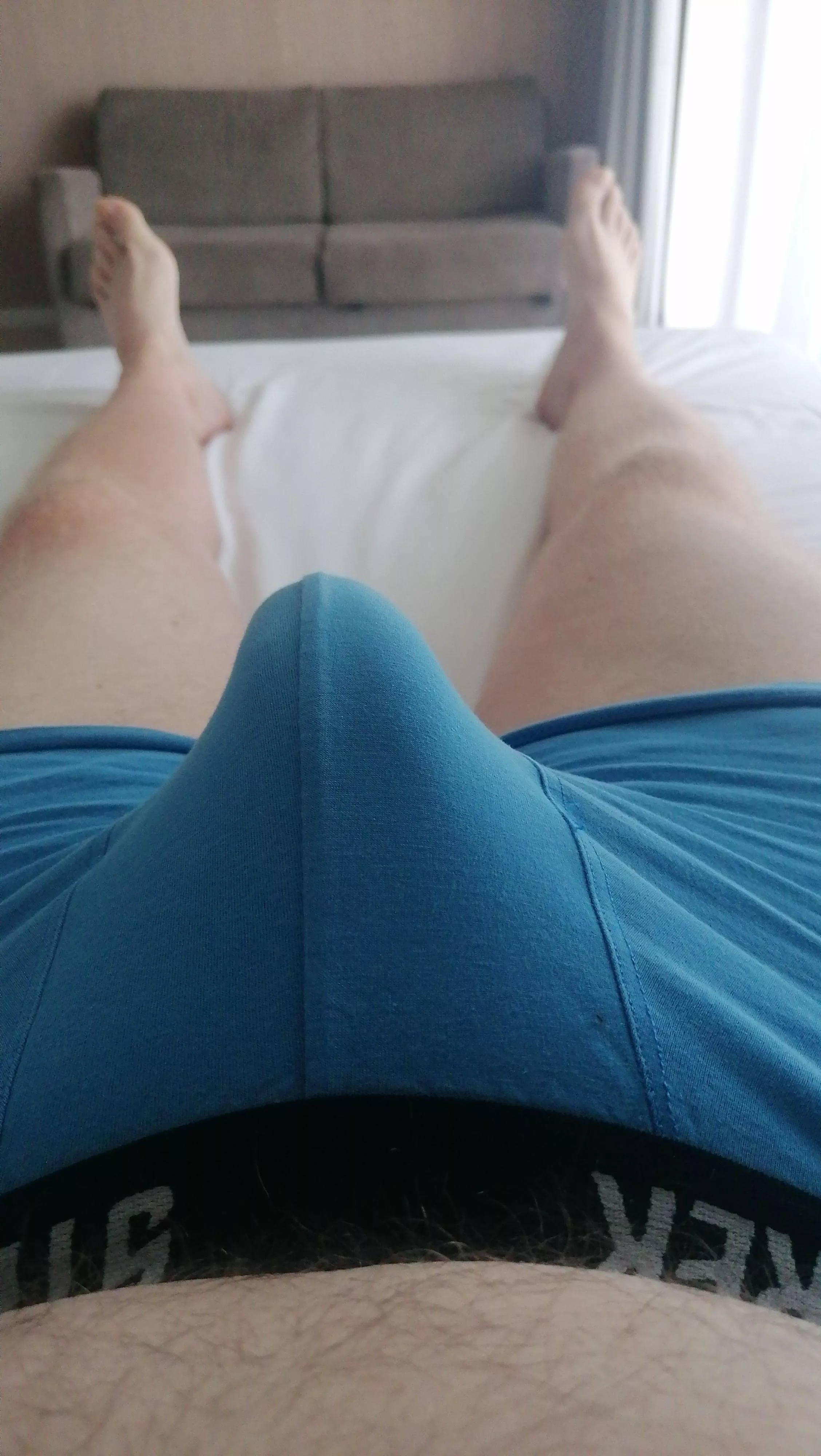 (44) being bulgy in my hotel room while browsing reddir posted by Rdr838a