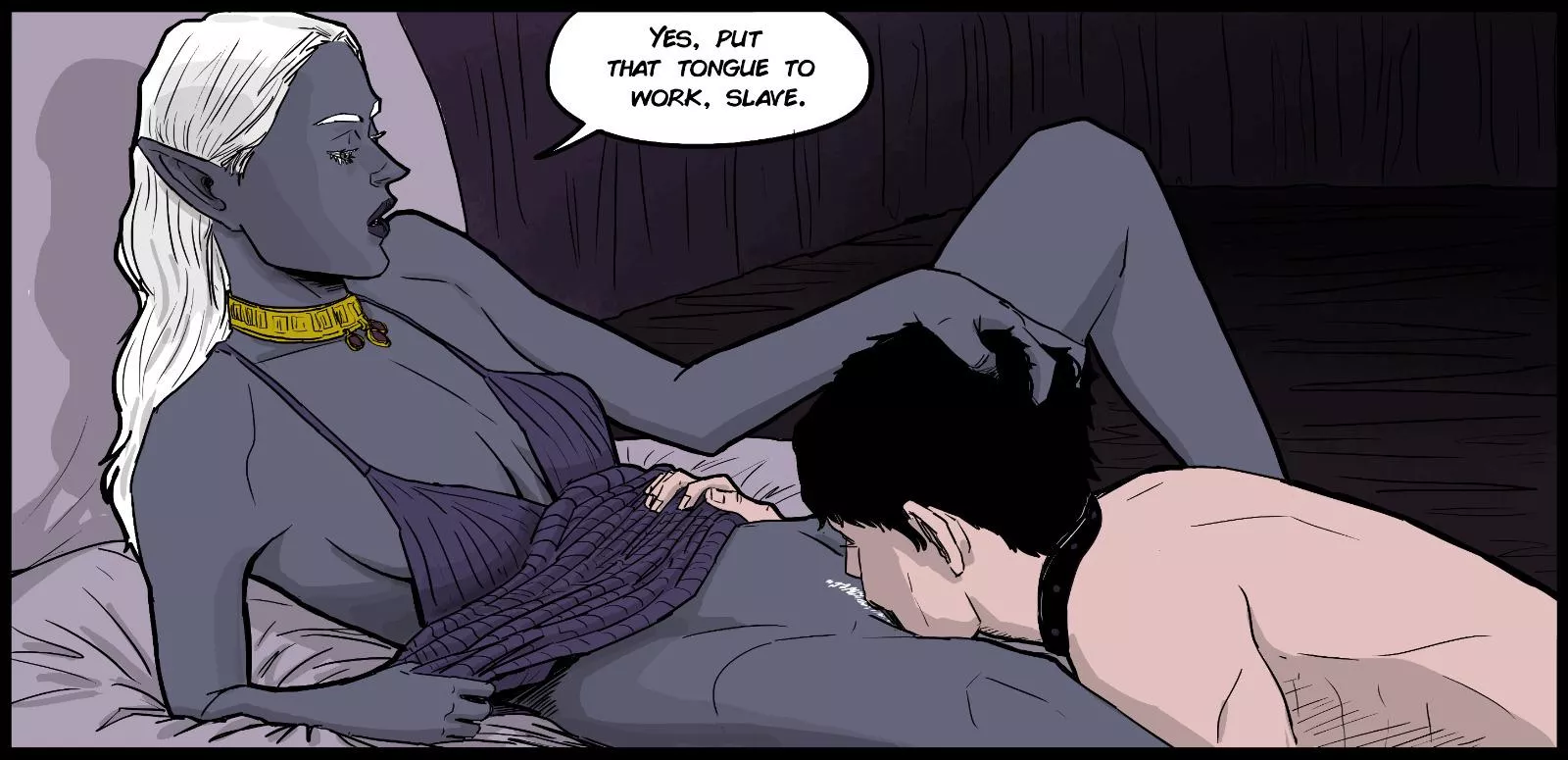 An obedient slave gets rewarded with a taste of his mistress posted by Prra1