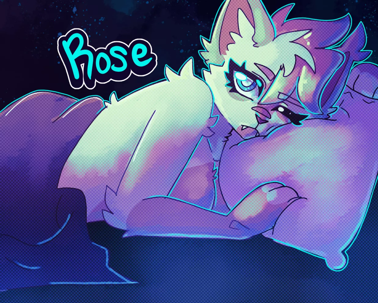 Just another lonely night (Art by me) posted by rosefloofykitty