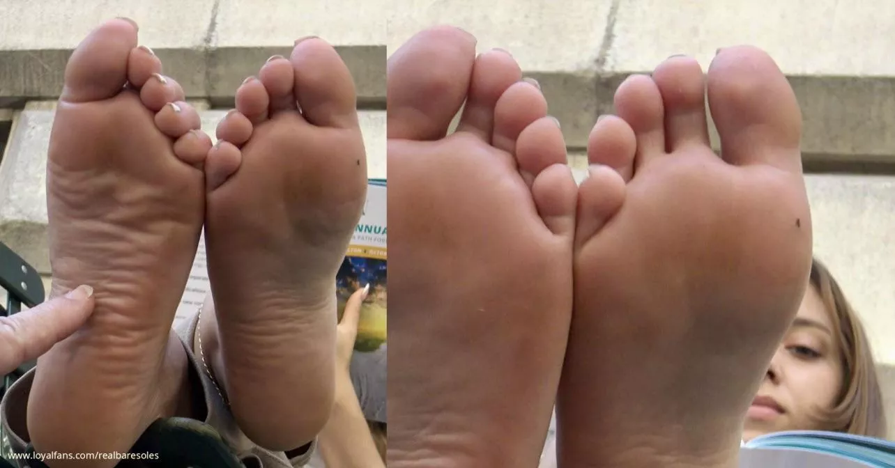 Blonde Miracle financier gets the tickle tease treatment — in public! posted by realbaresoles2