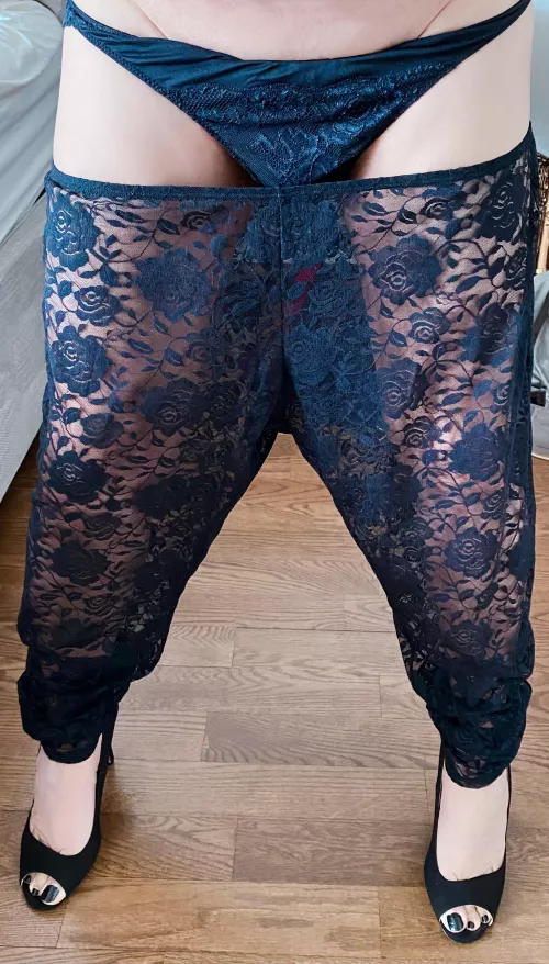 Good morning! I hope you like my black lace panties and leggings💋❤️ by lolakaputa