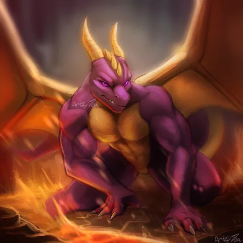 Spyro fanart [art by ArtzyTea] by gy6666
